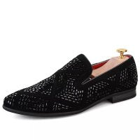 Shiny Pull On Loafers Mens Casual Pointed Toe Dress Formal Shoes