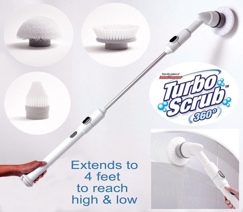 360 Turbo Scrub-360 Cordless, Rechargeable Floor Scrubber and Tile Cleaning Machine
