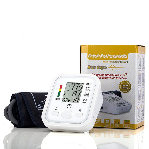 Intelligent Automatic Electronic Blood Pressure Monitor Arm Pulse Measurement Tool With Voice Function