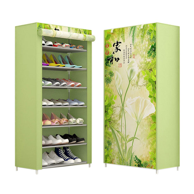 7 Layers Shoe Rack Dust-Proof High Capacity Storage Shoe Cabinet Shoe Shelf - Rich and Honored