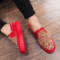 Men Flat Shoes Wild Fashion Sports Rivet Platform