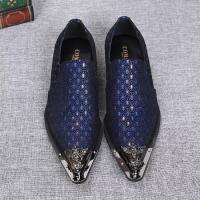 Pointed Toe Men Leather Business Dress Flat Shoes