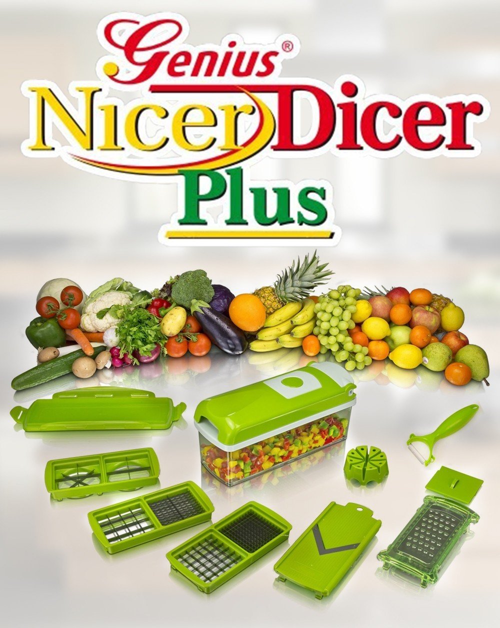Pro Chef Nicer Dicer Plus Multi-Purpose Food Chopper Dicer Slicer